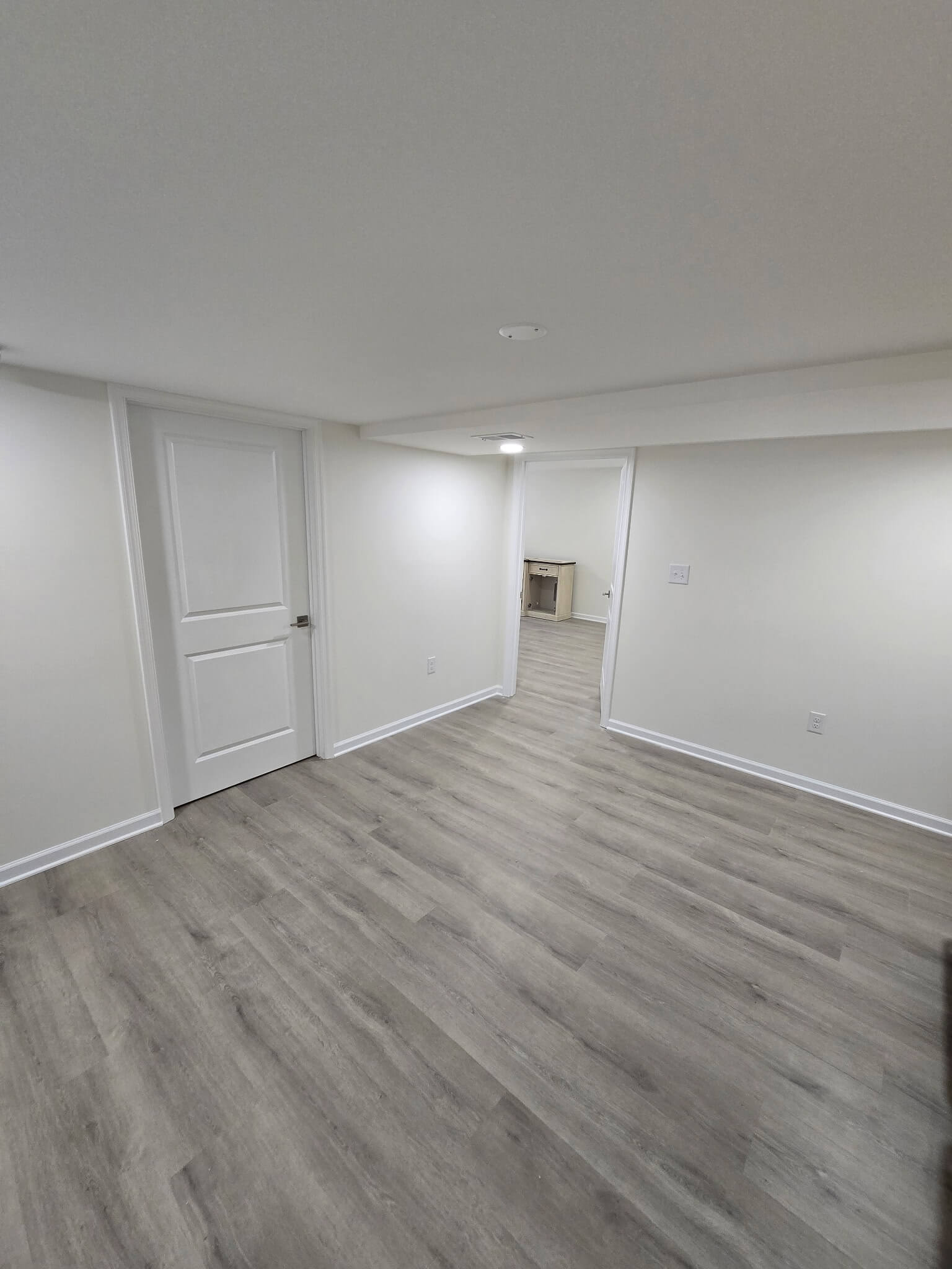 Finished doorway with trim